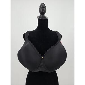 Ashley Stewart Butterfly Bra 44DD Black Back‎ Slimming NWT